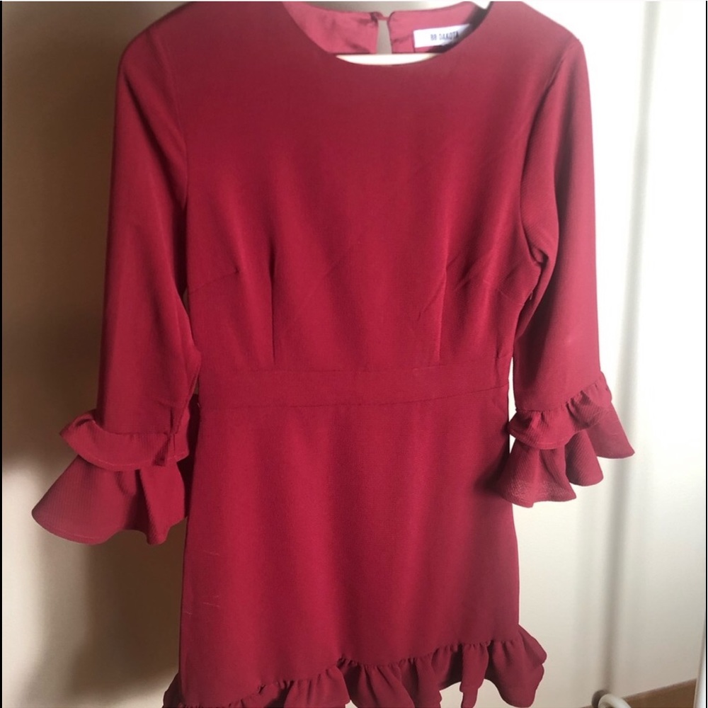 Red BB Dakota Ruffle Dress